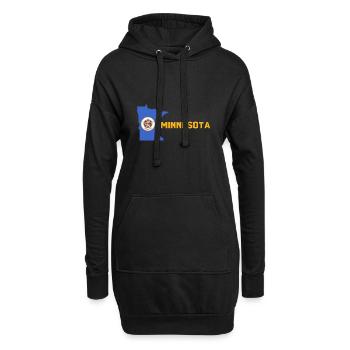 Flagge Minnesota Design für stolze Minnesotaner - Hoodie-Kleid - Schwarz - Vorne