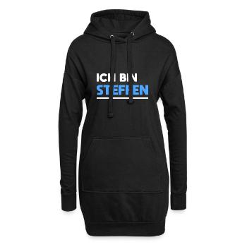 Steffen Name Spruch für stolze Steffens - Hoodie-Kleid - Schwarz - Vorne