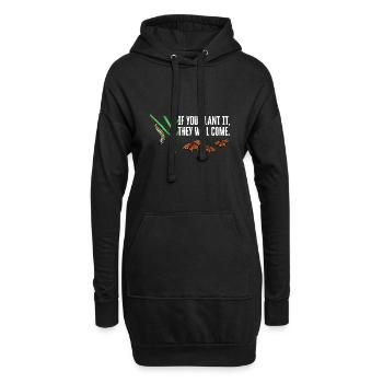 Monarchfalter Amerikanischer Monarch Schmetterling - Hoodie-Kleid - Schwarz - Vorne
