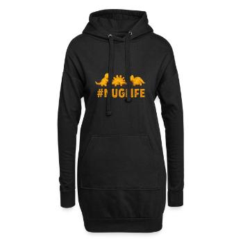 Dino Nuggets Dinosaurier Chicken Nuggets - Hoodie-Kleid - Schwarz - Vorne
