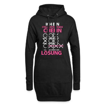 Stellvertretende Chefin Geschäftsführerin Lustige - Hoodie-Kleid - Schwarz - Vorne