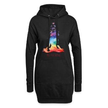 Yoga - free your mind - Hoodie-Kleid - Schwarz - Vorne