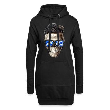Crâne bavarois - Sweat-shirt à capuche long Femme - noir - Devant