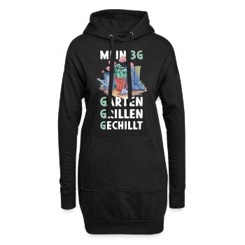 Mein 3G Garten Grillen Gechillt Gärtner Florist - Hoodie-Kleid - Schwarz - Vorne