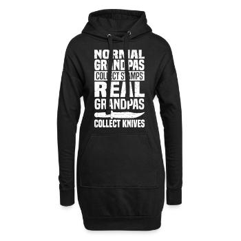 Messerliebhaber Geschenke | Messer Messersammler - Hoodie-Kleid - Schwarz - Vorne