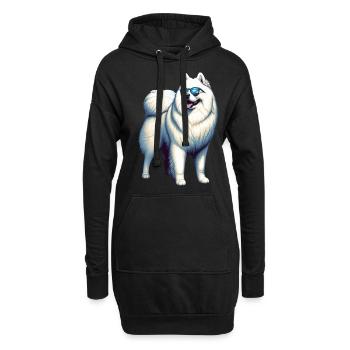 Chien Samoyède Cadeaux Mignon Samoyède Chien Graphique - Sweat-shirt à capuche long Femme - noir - Devant