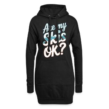 Are My Skis Ok 12 - Hoodie-Kleid - Schwarz - Vorne