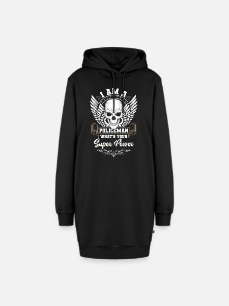 Cop Handschellen - Hoodie-Kleid - Schwarz