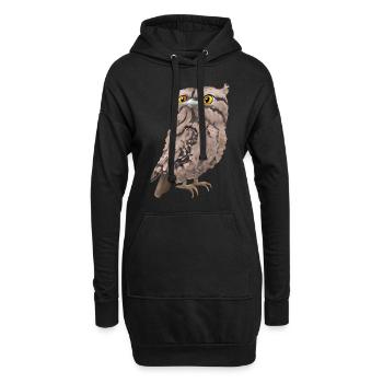Potoo - le chasseur de nuit - Sweat-shirt à capuche long Femme - noir - Devant