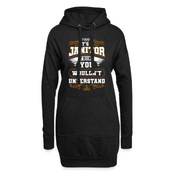 Métier d’artisan Gestionnaire immobilier Nettoyeur - Sweat-shirt à capuche long Femme - noir - Devant