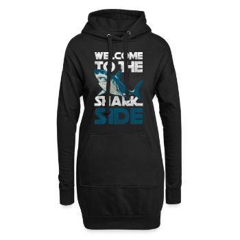Requins Roi des animaux de mer - Sweat-shirt à capuche long Femme - noir - Devant