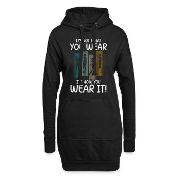 Modeliebhaber Individuell Lifestyle Trendsetter - Hoodie-Kleid - Schwarz - Vorne