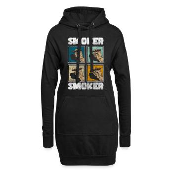 Fumer du tabac Rompre la nervosité - Sweat-shirt à capuche long Femme - noir - Devant