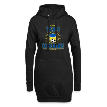Ukraine - Hoodie-Kleid - Schwarz - Vorne