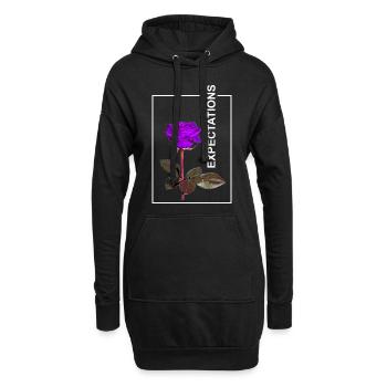 Rose Expectaions esthétique - Sweat-shirt à capuche long Femme - noir - Devant