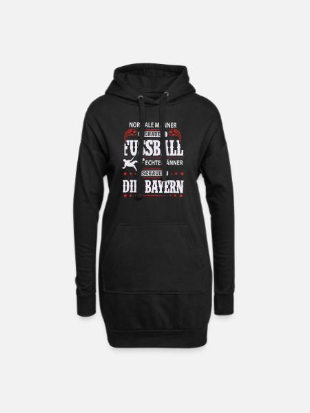 Echte Männer schauen die Bayern - Premium T-shirt - Hoodie-Kleid - Schwarz