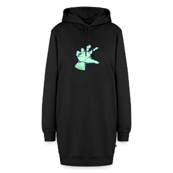 Comic Hand Halloween T-Shirts - Hoodie-Kleid - Schwarz - Vorne - AI Model Female 172 light (172cm)