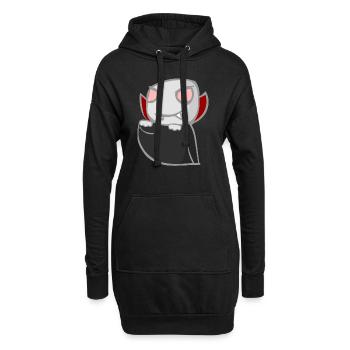vampire - Sweat-shirt à capuche long Femme - noir - Devant