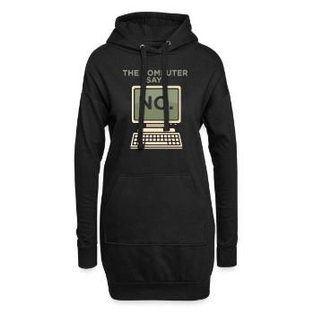 TECH GEEK: Computer Says No - Hoodie-Kleid - Schwarz - Vorne