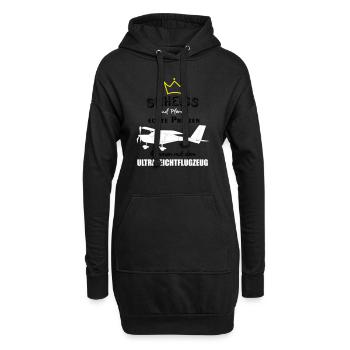 a22 Flugzeug Pilot Flieger Ultraleichtflugzeug UL - Hoodie-Kleid - Schwarz - Vorne