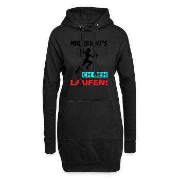 Mir reicht's ich geh laufen! - Hoodie-Kleid - Schwarz - Vorne