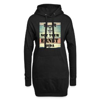 Not your Ernst Oida - Hoodie-Kleid - Schwarz - Vorne
