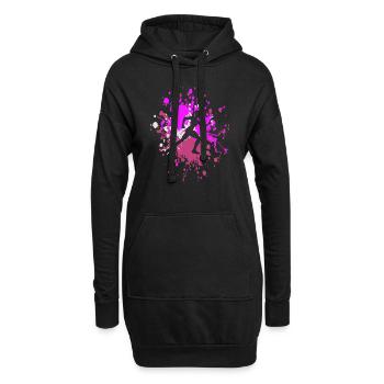 Athletics Marathon Woman Color Splash - Hoodie-Kleid - Schwarz - Vorne