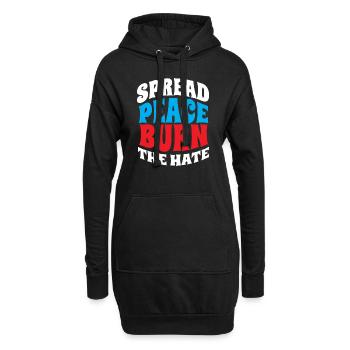 shirt new 06 - Hoodie-Kleid - Schwarz - Vorne