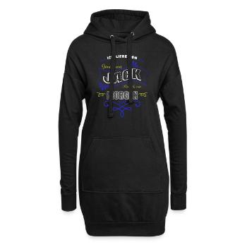 windhund statement hundefreund geschenk witzig - Hoodie-Kleid - Schwarz - Vorne