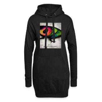 Un thème intéressant comme dans les films pour les amoureux de la peur - Sweat-shirt à capuche long Femme - noir - Devant