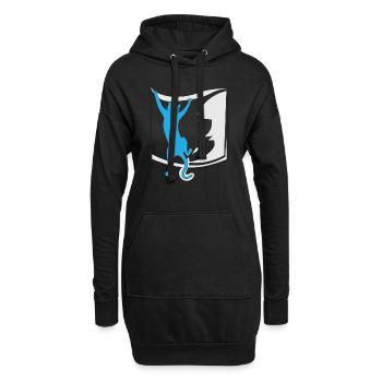 chat dans votre poche - Sweat-shirt à capuche long Femme - noir - Devant