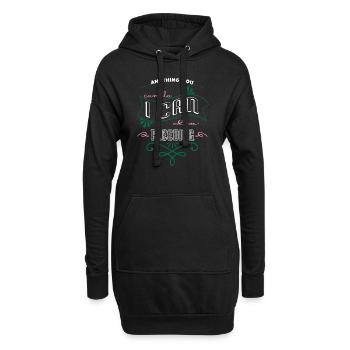 joke geek woman a womans place awesome funny - Hoodie-Kleid - Schwarz - Vorne