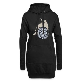 Taucher Spruch für Hai-Fanatiker - Hoodie-Kleid - Schwarz - Vorne