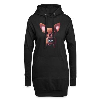 Chiens Chihuahua Chien Chihuahua Chihuahua Puppy Dog Propriétaires - Sweat-shirt à capuche long Femme - noir - Devant