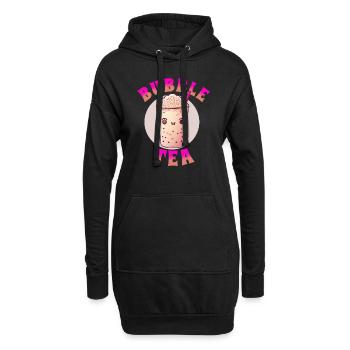 Bubble tea lover - Hoodie Dress - black - Front
