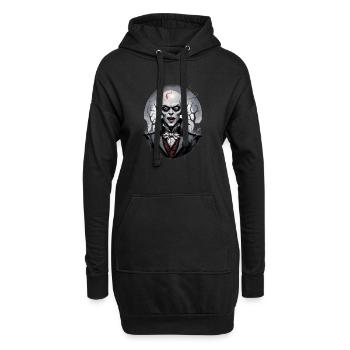 un vampire souriant 10 - Sweat-shirt à capuche long Femme - noir - Devant