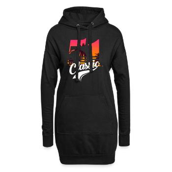 Vintage 1951-51e anniversaire - Sweat-shirt à capuche long Femme - noir - Devant