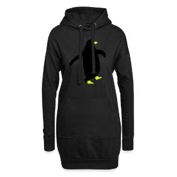 pinguin silhouette - Hoodie-Kleid - Schwarz - Vorne