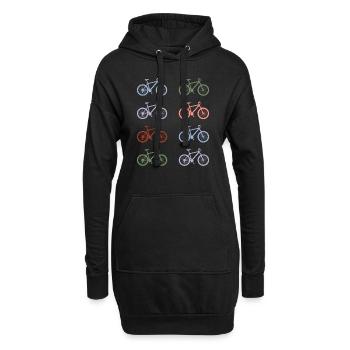 Mountain bikes - Hoodie-Kleid - Schwarz - Vorne