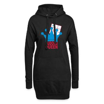 Sudoku Queen - Hoodie-Kleid - Schwarz - Vorne