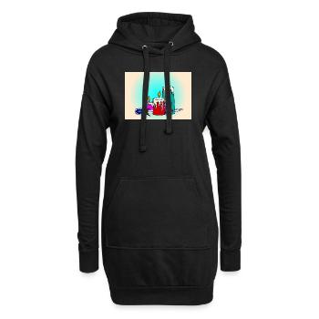 Halloween-Ritual-Kerzen - Hoodie-Kleid - Schwarz - Vorne