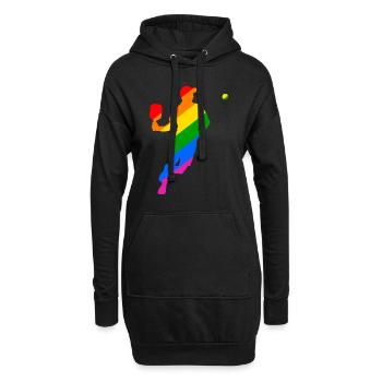 LGBTQ Pickleball - Sweat-shirt à capuche long Femme - noir - Devant