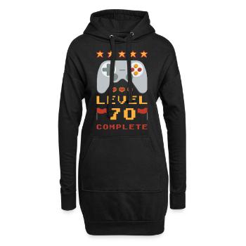 70e anniversaire Niveau 70 Terminé - Sweat-shirt à capuche long Femme - noir - Devant