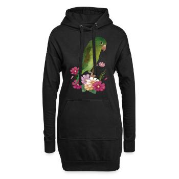 Der gebräunten Sittich - Hoodie-Kleid - Schwarz - Vorne