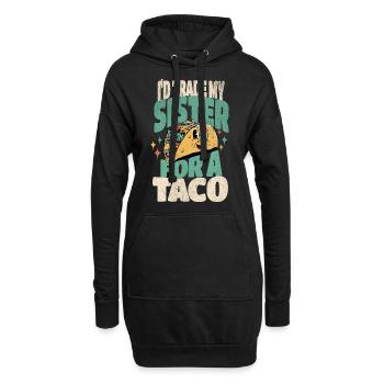 Taco - Sweat-shirt à capuche long Femme - noir - Devant