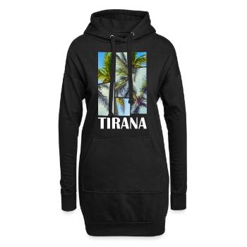 Tirana Tirane Albanie Été Palmiers Plage Mer - Sweat-shirt à capuche long Femme - noir - Devant