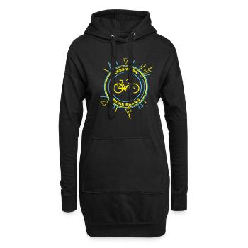 Vélo de route Vélo de route Cyclisme Cycliste - Sweat-shirt à capuche long Femme - noir - Devant