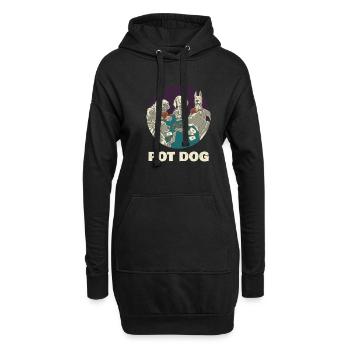 Poker Pokerspieler Texas Holdem - Hoodie-Kleid - Schwarz - Vorne