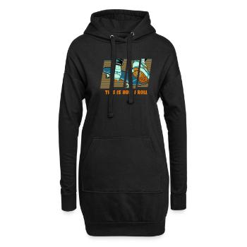 Skateboard Skateboard Skateur - Sweat-shirt à capuche long Femme - noir - Devant