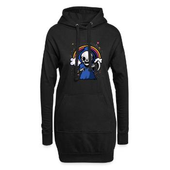 Retro Gothic Vintage Goth Okkult - Hoodie-Kleid - Schwarz - Vorne